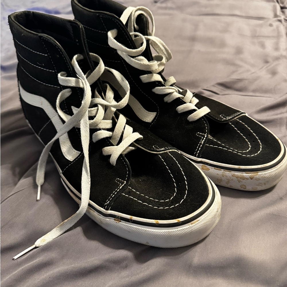 Vans Black and White High-Top Sneakers